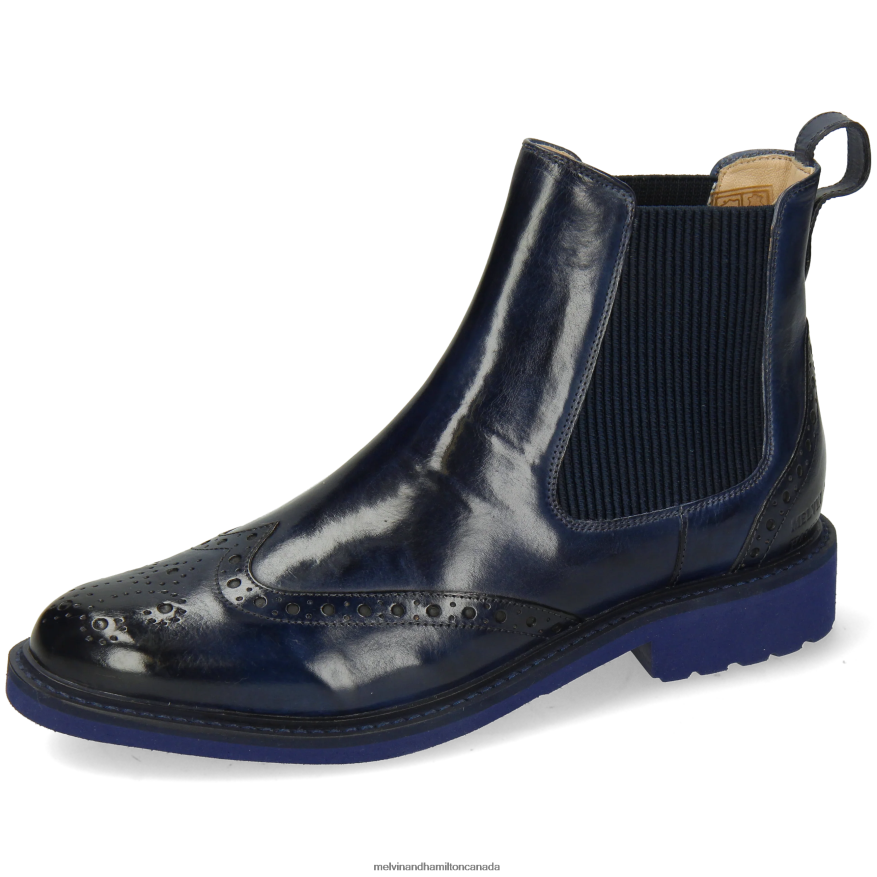 Women Melvin & Hamilton Blue Selina 29 Ankle Boots P4V68P846