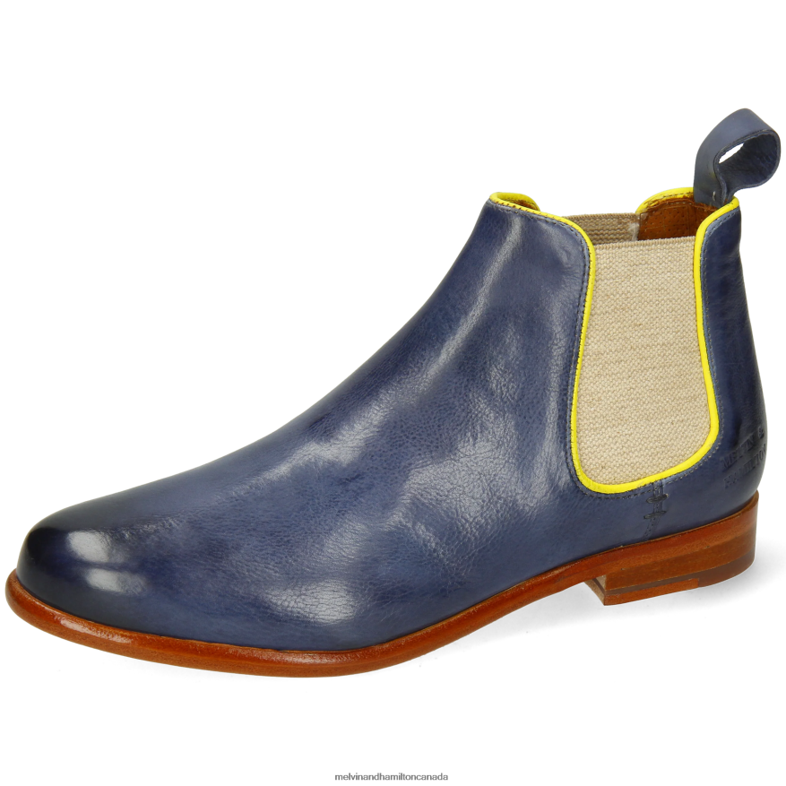 Women Melvin & Hamilton Blue Selina 48 Ankle Boots P4V68P902