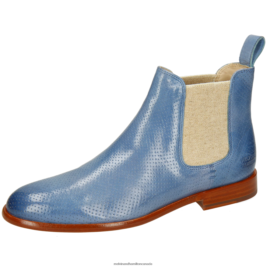 Women Melvin & Hamilton Blue Susan 10 Ankle Boots P4V68P855