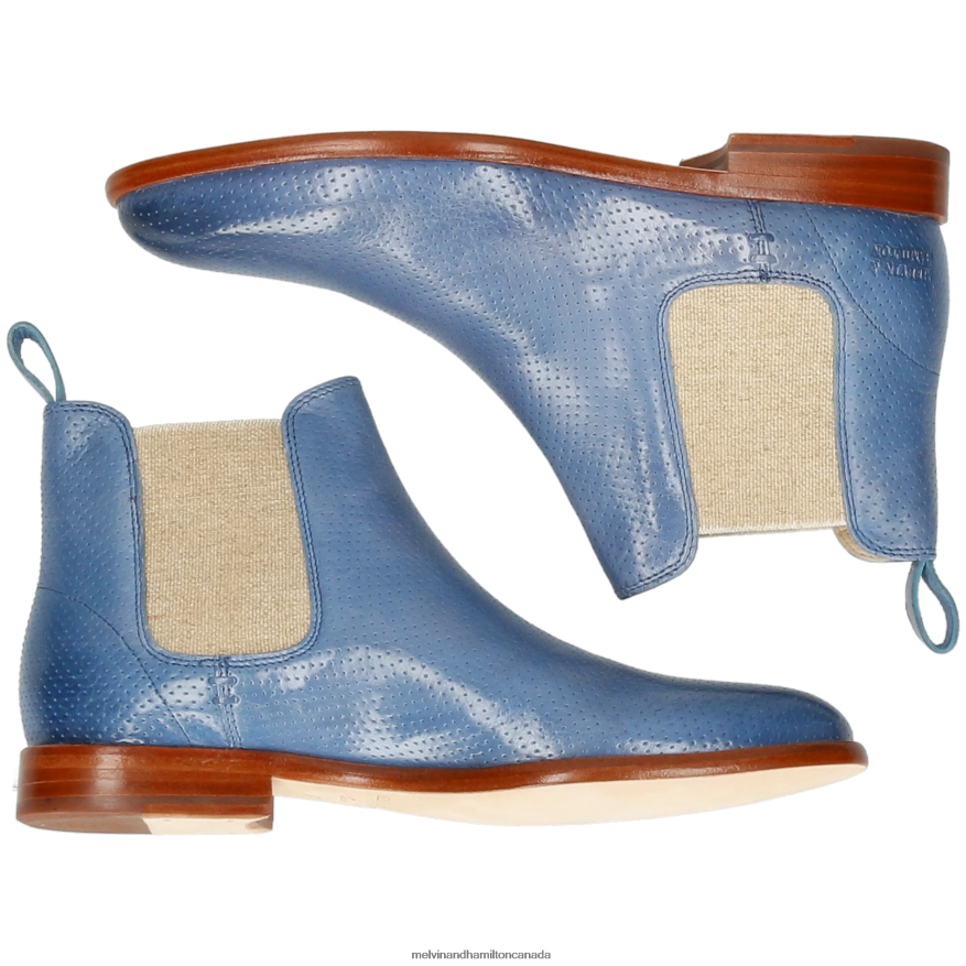 Women Melvin & Hamilton Blue Susan 10 Ankle Boots P4V68P855
