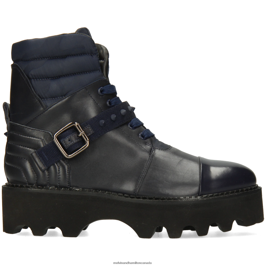 Women Melvin & Hamilton Blue Sybill 27 Ankle Boots P4V68P853