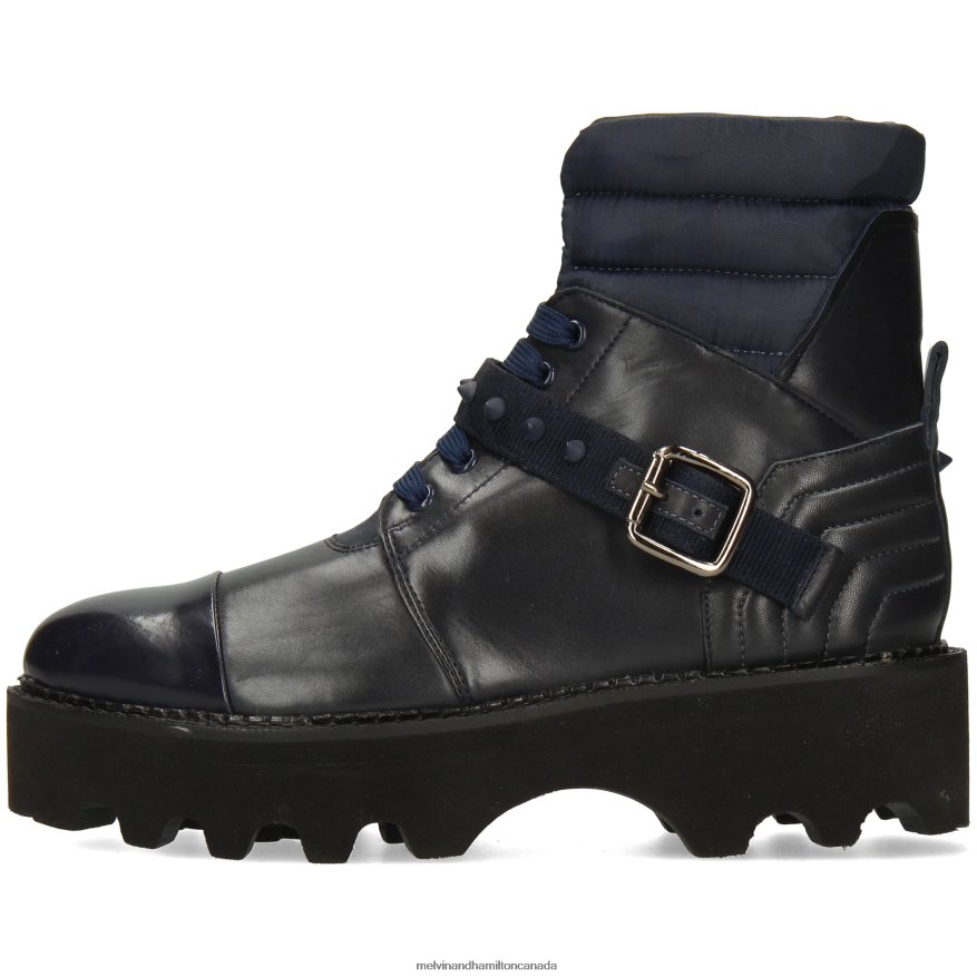 Women Melvin & Hamilton Blue Sybill 27 Ankle Boots P4V68P853