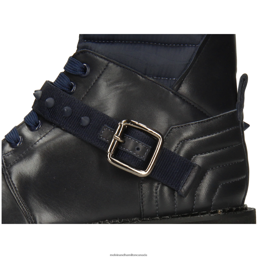 Women Melvin & Hamilton Blue Sybill 27 Ankle Boots P4V68P853