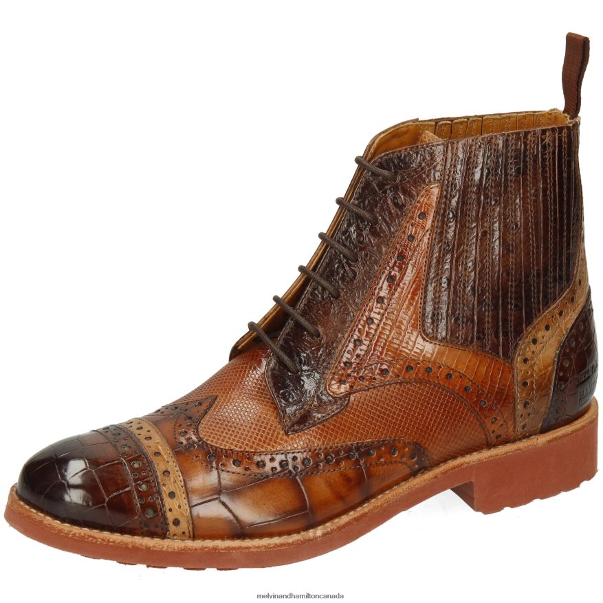 Women Melvin & Hamilton Brown Amelie 17 Ankle Boots P4V68P1007