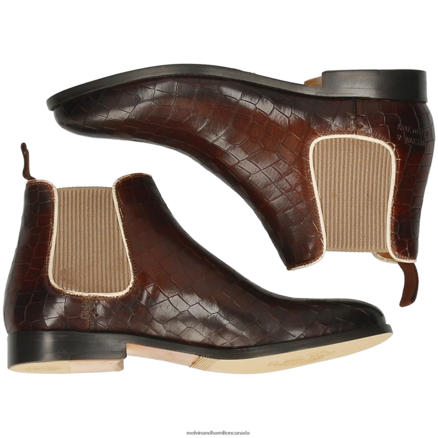 Women Melvin & Hamilton Brown Amelie 4 Ankle Boots P4V68P931