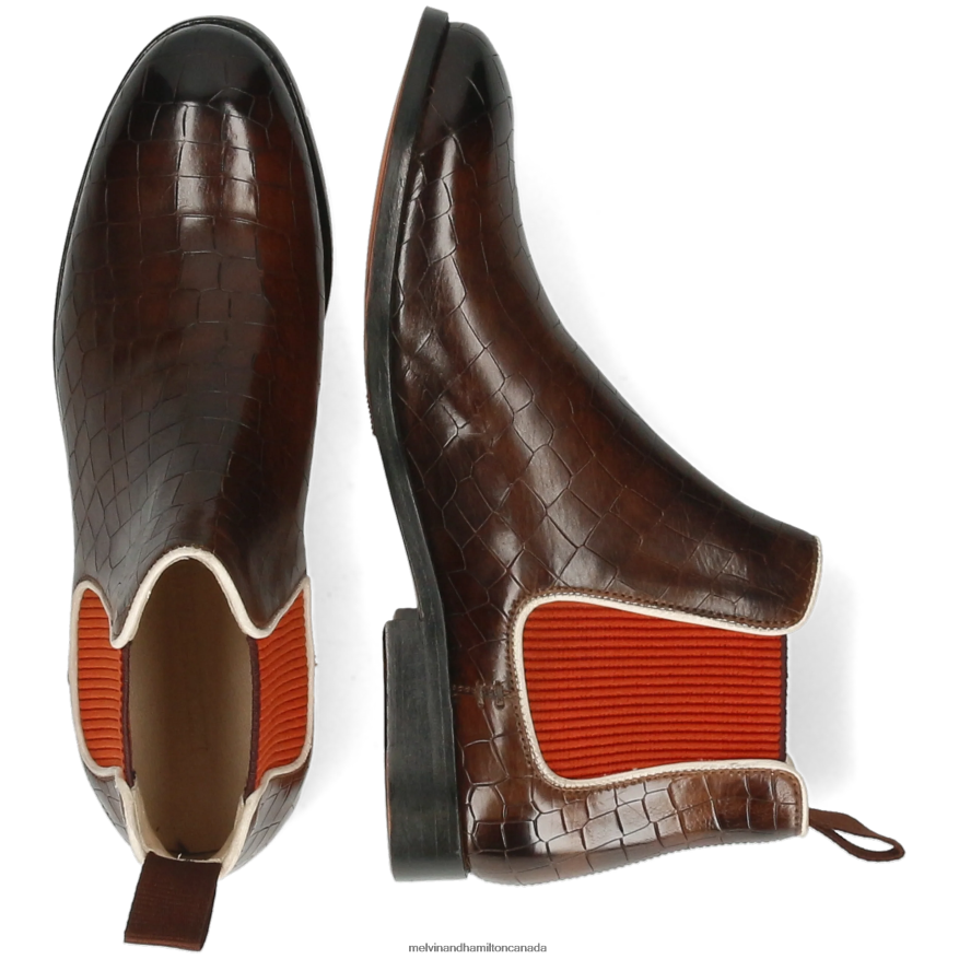 Women Melvin & Hamilton Brown Amelie 4 Ankle Boots P4V68P933