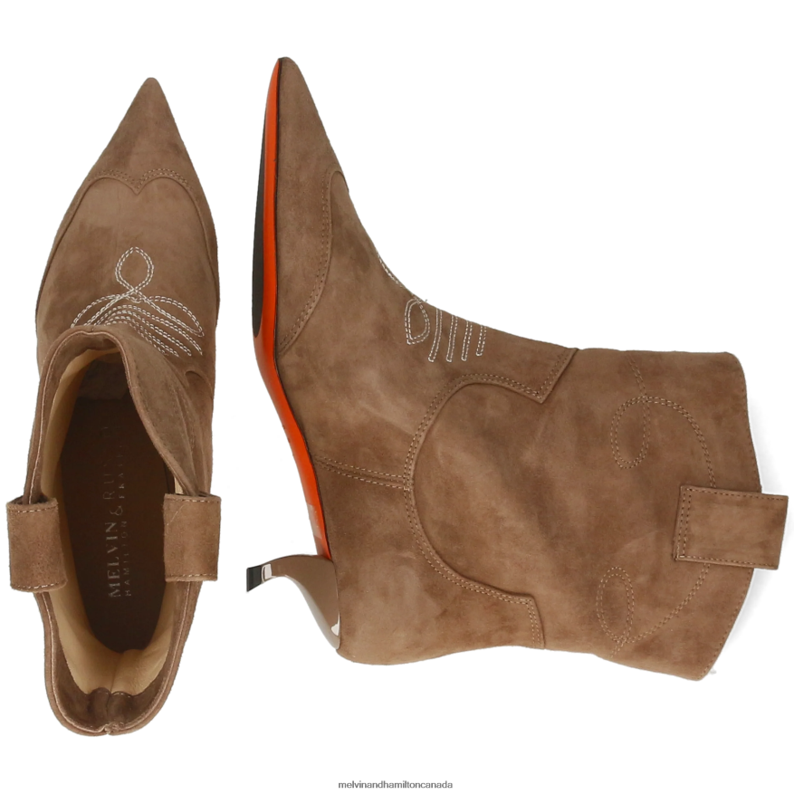 Women Melvin & Hamilton Brown Aurora 1 Ankle Boots P4V68P840