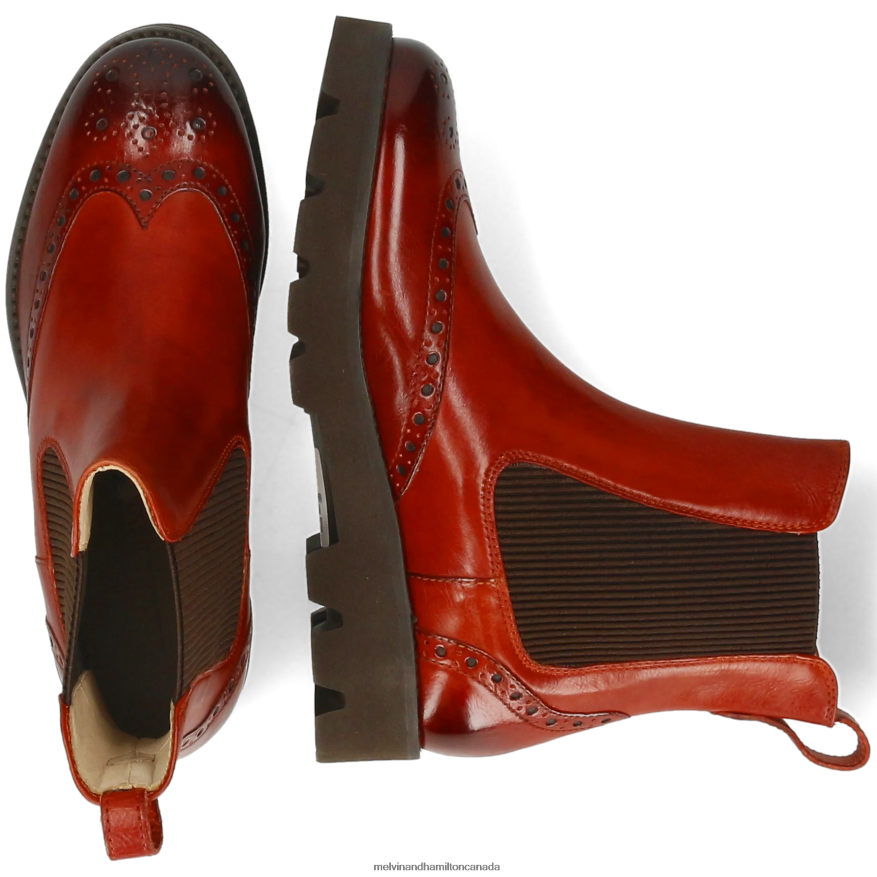 Women Melvin & Hamilton Brown Jade 8 Ankle Boots P4V68P799