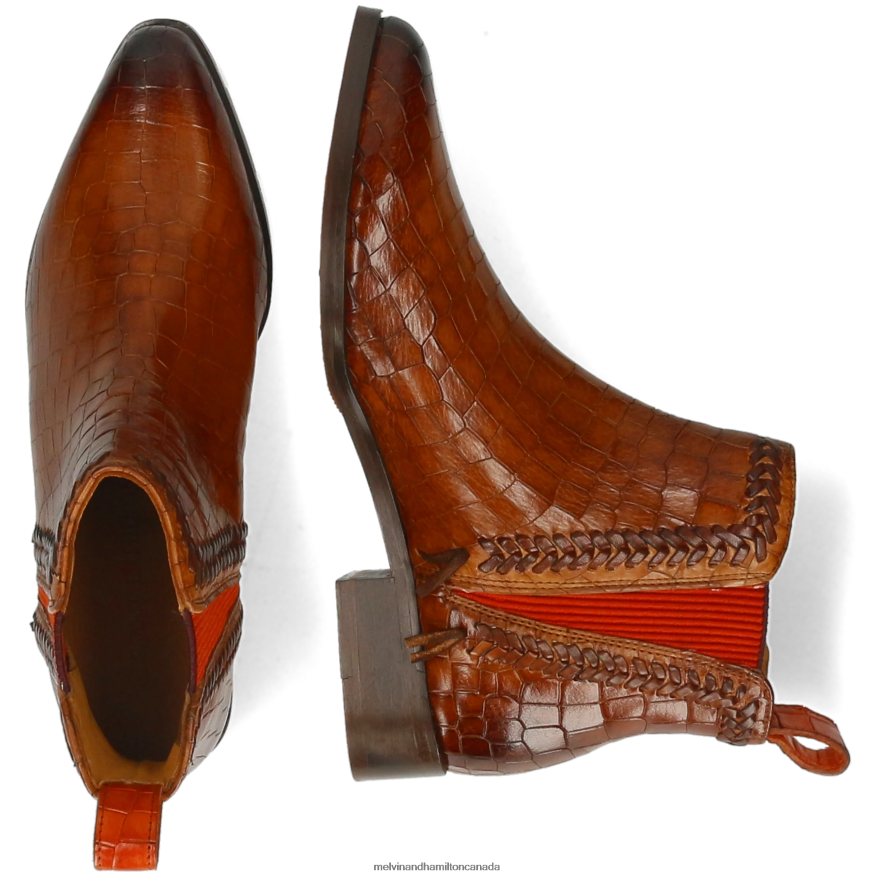 Women Melvin & Hamilton Brown Marlin 10 Ankle Boots P4V68P952
