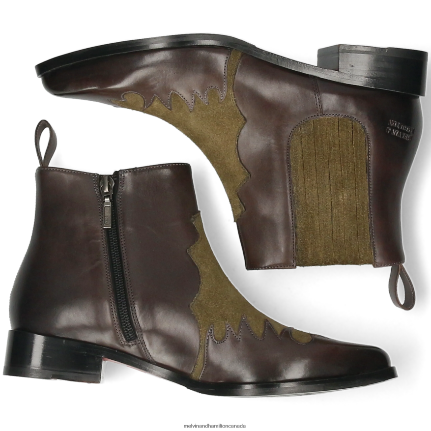 Women Melvin & Hamilton Brown Marlin 46 Ankle Boots P4V68P929