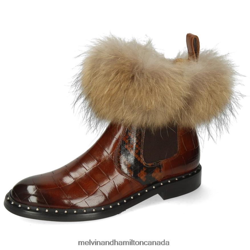 Women Melvin & Hamilton Brown Sally 114 Ankle Boots P4V68P972