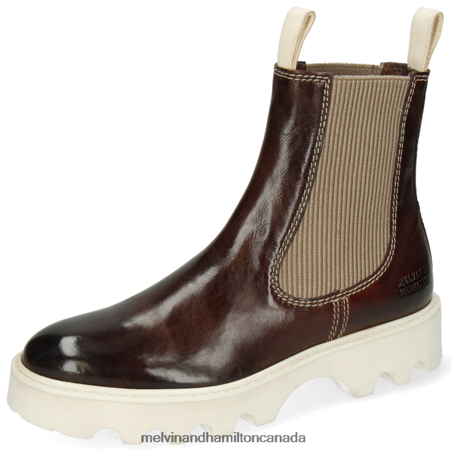 Women Melvin & Hamilton Brown Sally 135 Ankle Boots P4V68P1016