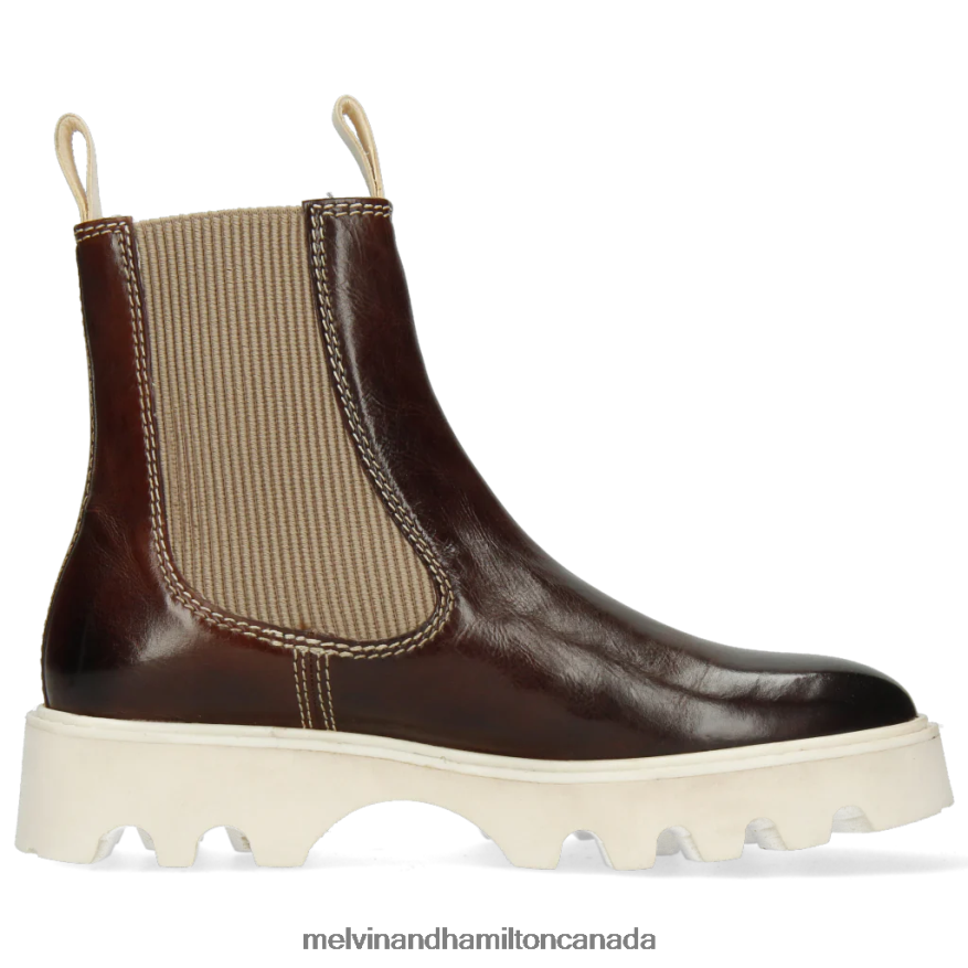 Women Melvin & Hamilton Brown Sally 135 Ankle Boots P4V68P1016