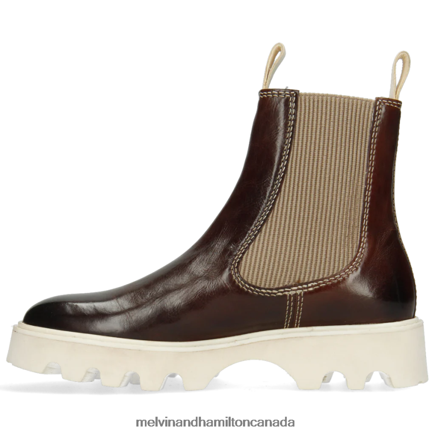 Women Melvin & Hamilton Brown Sally 135 Ankle Boots P4V68P1016