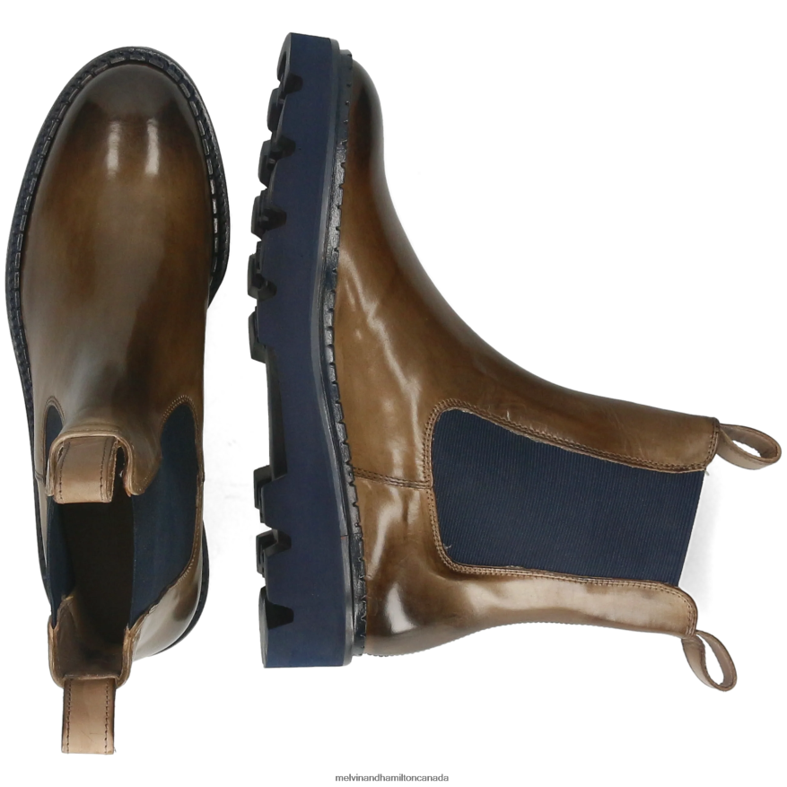 Women Melvin & Hamilton Brown Sally 186 Ankle Boots P4V68P815