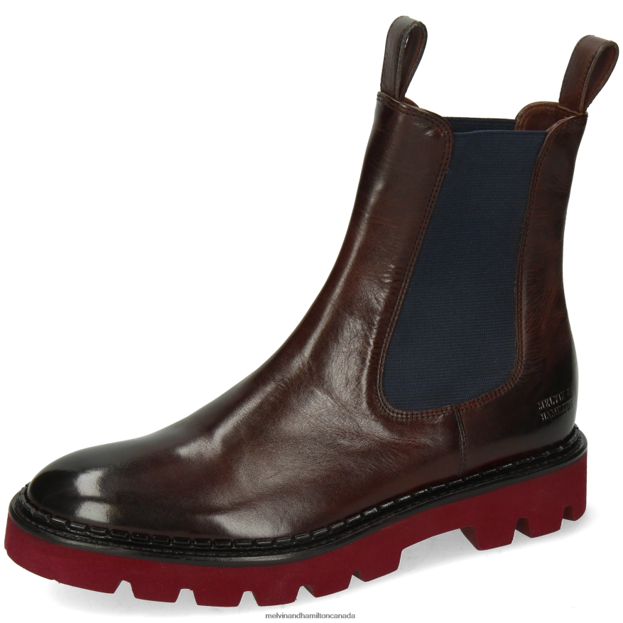 Women Melvin & Hamilton Brown Sally 186 Ankle Boots P4V68P860