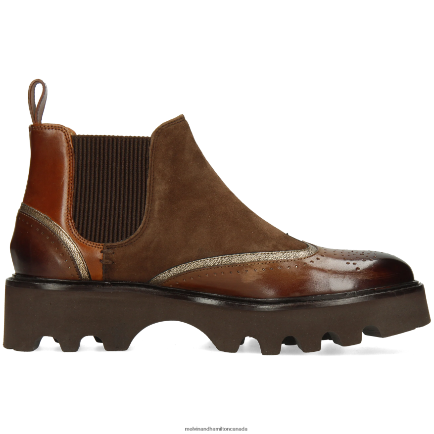 Women Melvin & Hamilton Brown Sally 19 Ankle Boots P4V68P822