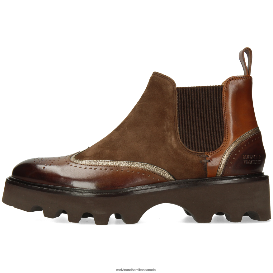 Women Melvin & Hamilton Brown Sally 19 Ankle Boots P4V68P822