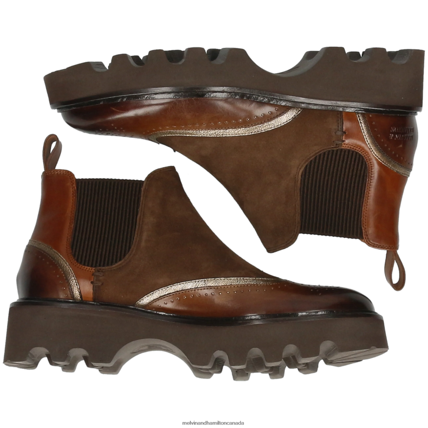 Women Melvin & Hamilton Brown Sally 19 Ankle Boots P4V68P822