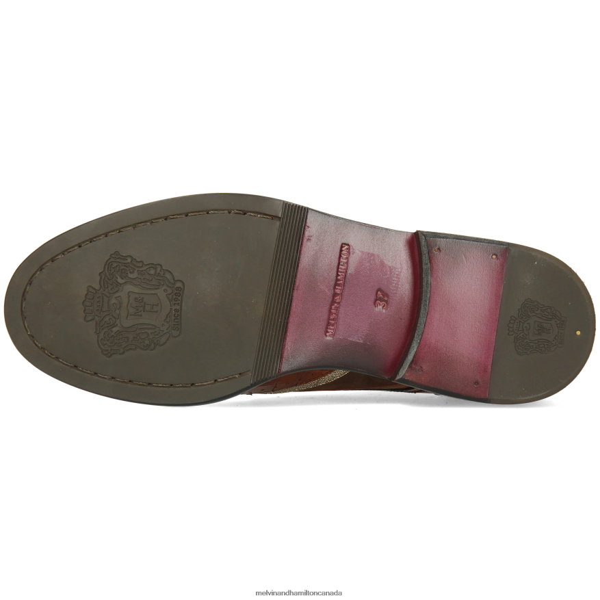 Women Melvin & Hamilton Brown Sally 30 Ankle Boots P4V68P982