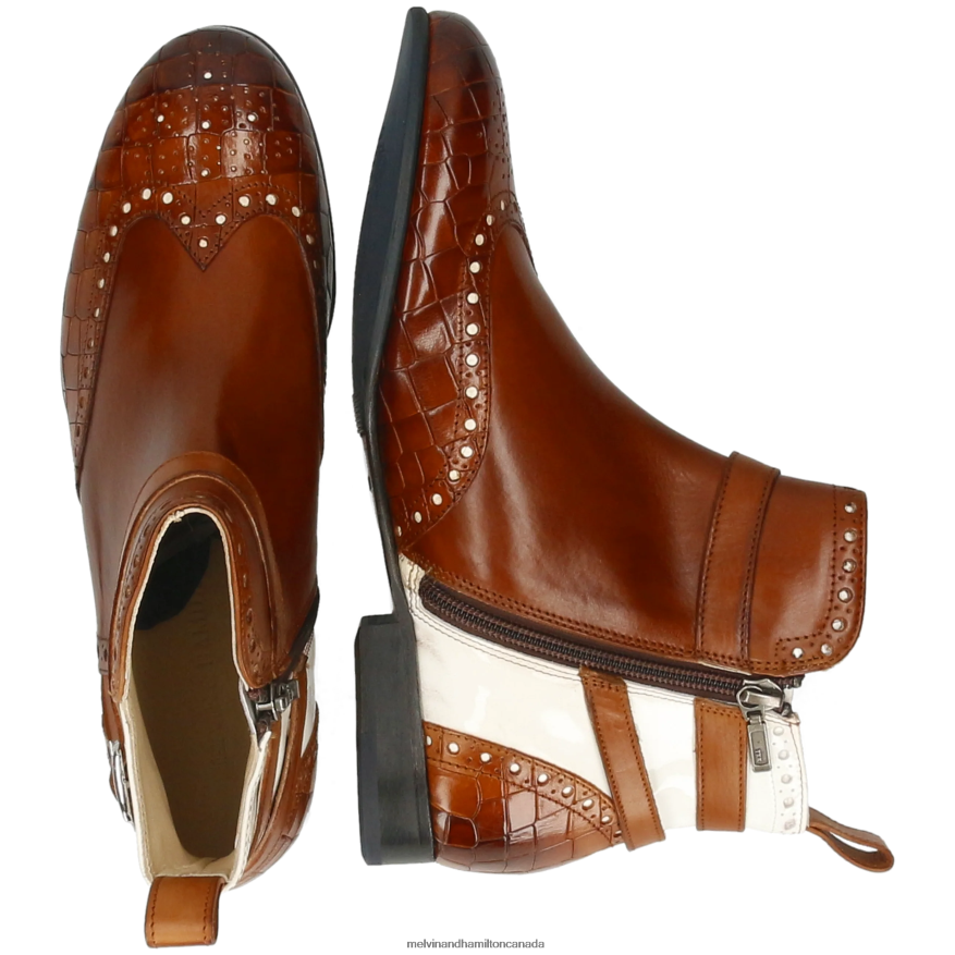 Women Melvin & Hamilton Brown Sally 60 Ankle Boots P4V68P819