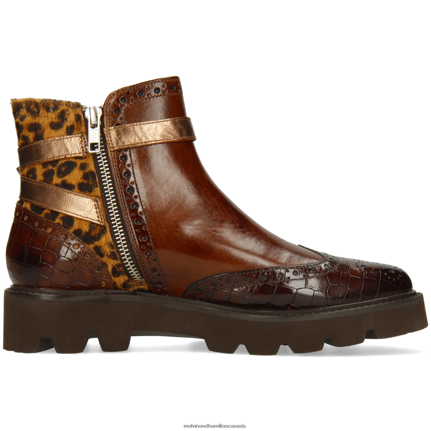 Women Melvin & Hamilton Brown Selina 25 Ankle Boots P4V68P894