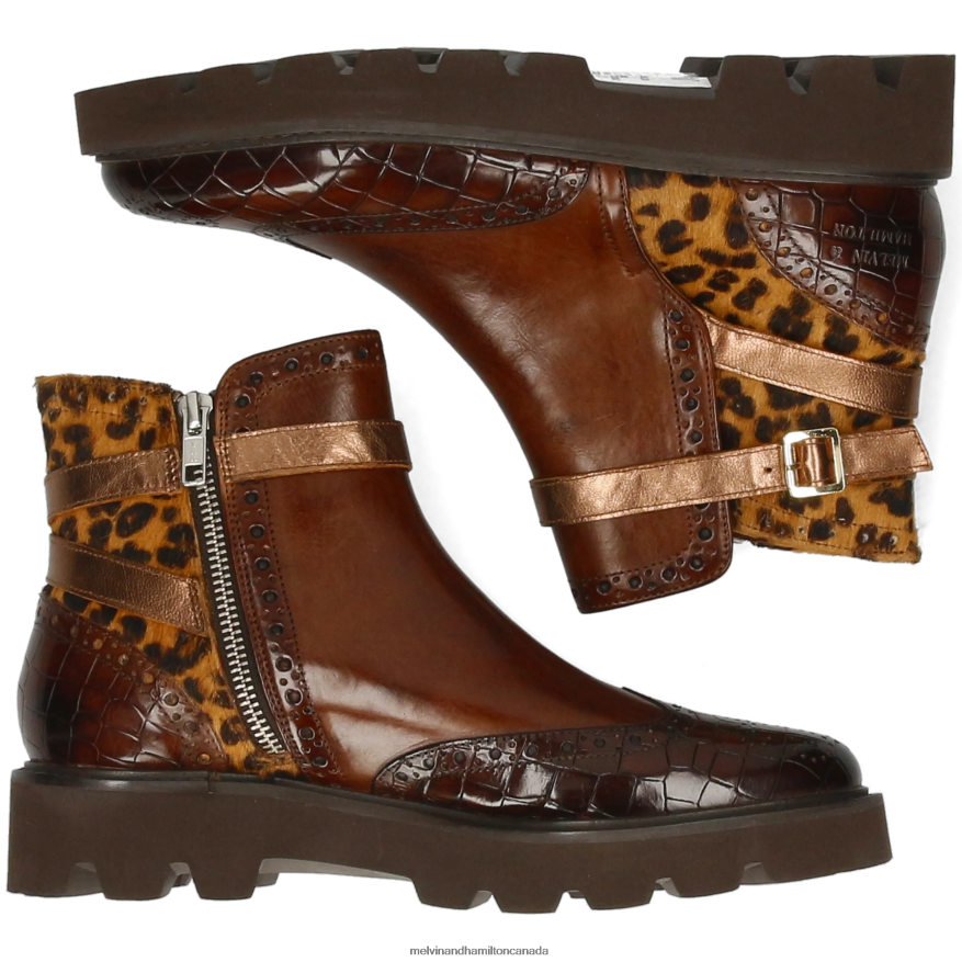 Women Melvin & Hamilton Brown Selina 25 Ankle Boots P4V68P894