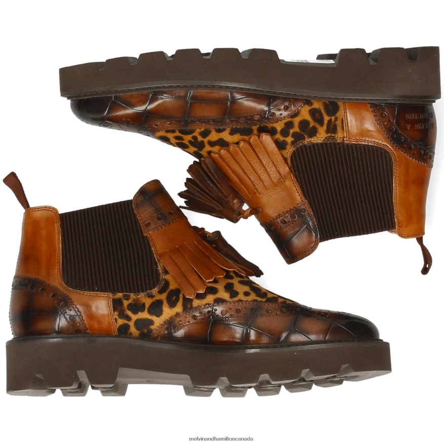 Women Melvin & Hamilton Brown Selina 5 Ankle Boots P4V68P869