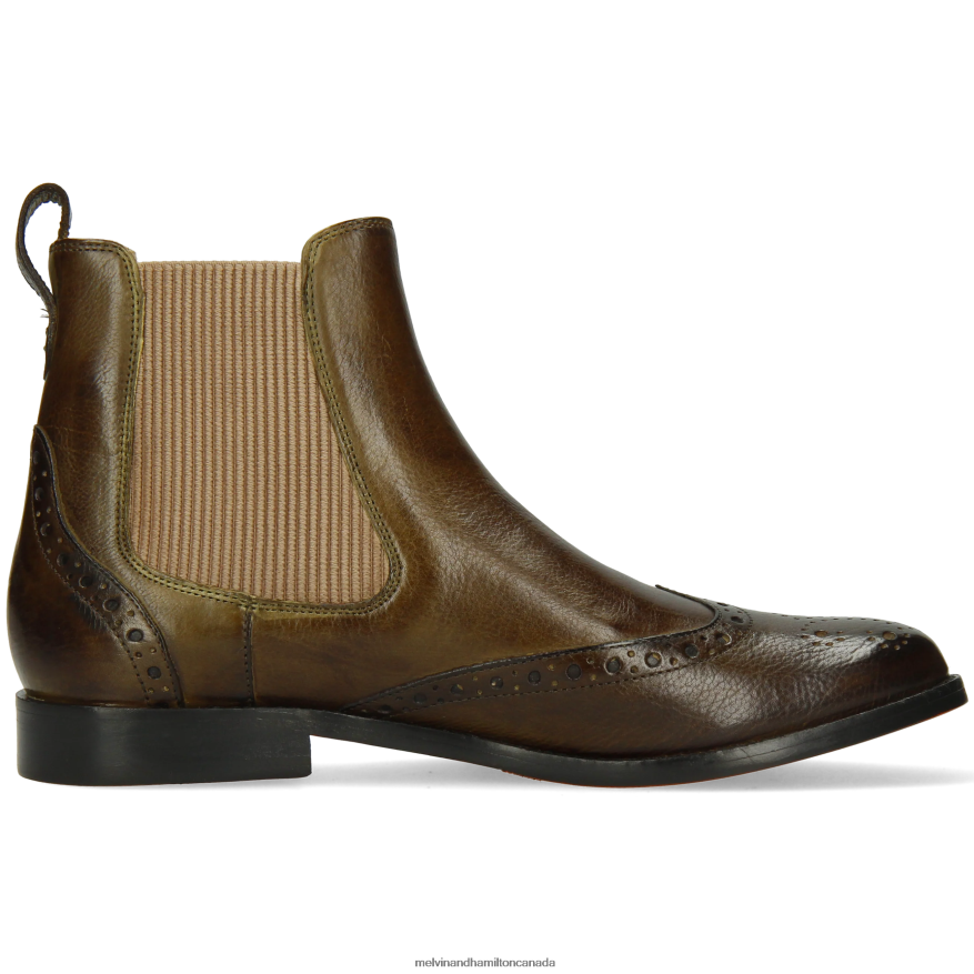 Women Melvin & Hamilton Green Amelie 5 Ankle Boots P4V68P919