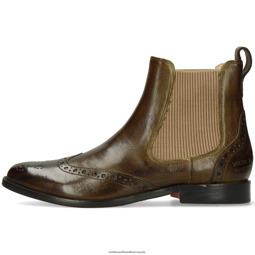 Women Melvin & Hamilton Green Amelie 5 Ankle Boots P4V68P919