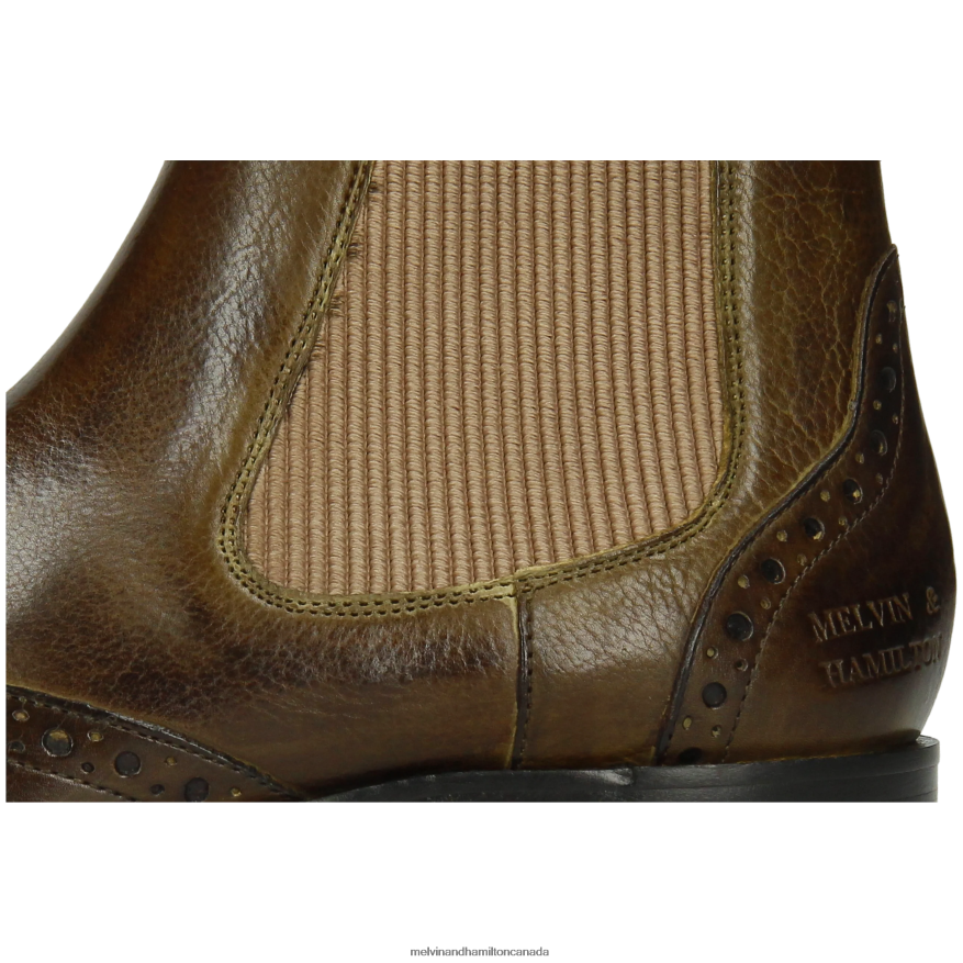 Women Melvin & Hamilton Green Amelie 5 Ankle Boots P4V68P919