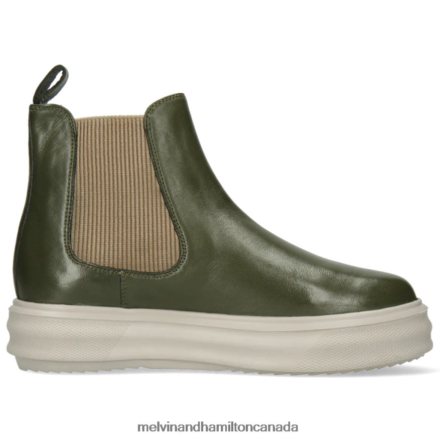 Women Melvin & Hamilton Green Fay 1 Ankle Boots P4V68P1074