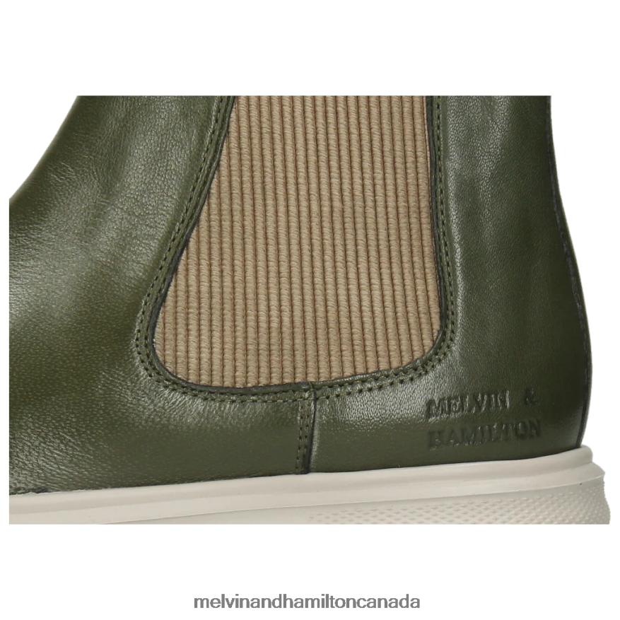 Women Melvin & Hamilton Green Fay 1 Ankle Boots P4V68P1074