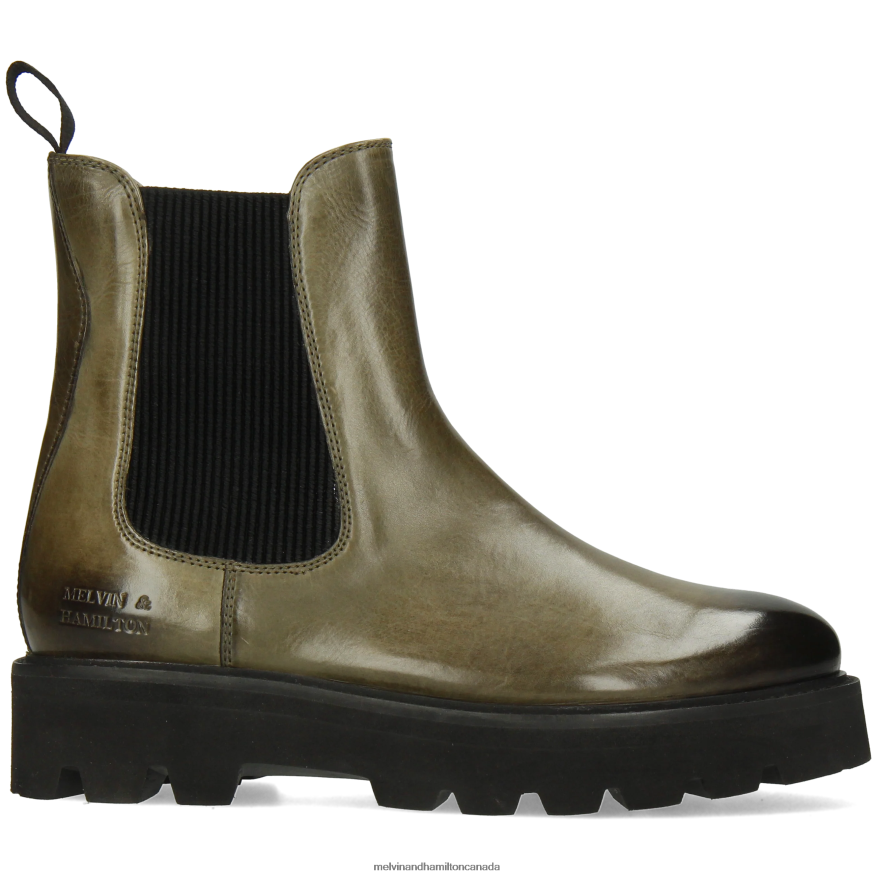 Women Melvin & Hamilton Green Leonie 5 Ankle Boots P4V68P806