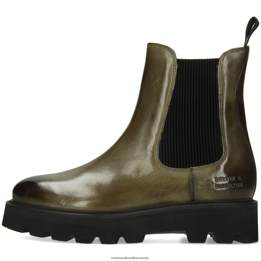 Women Melvin & Hamilton Green Leonie 5 Ankle Boots P4V68P806