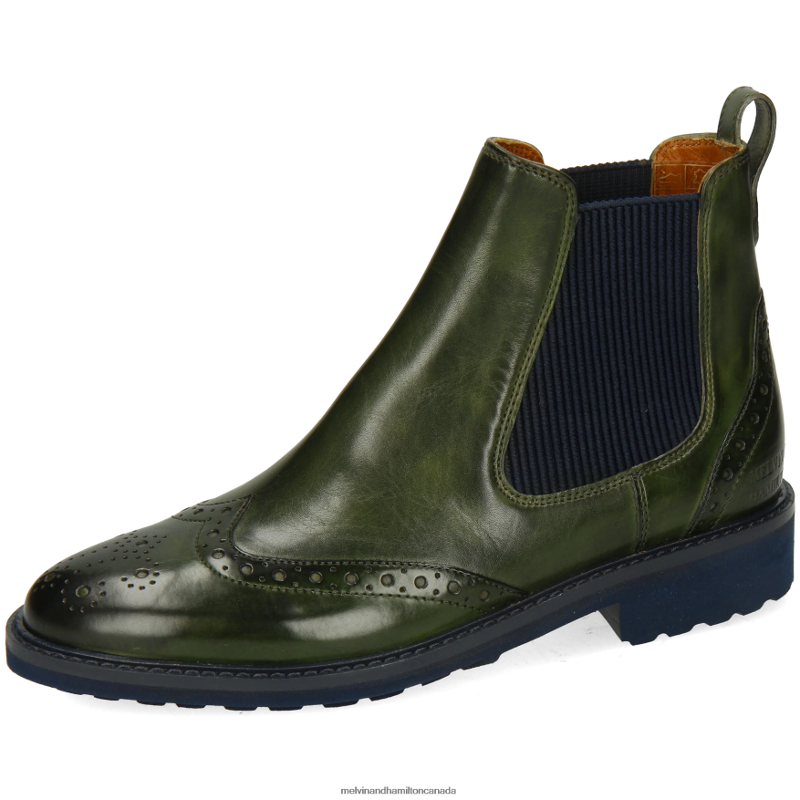 Women Melvin & Hamilton Green Selina 29 Ankle Boots P4V68P794