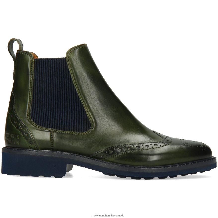 Women Melvin & Hamilton Green Selina 29 Ankle Boots P4V68P794