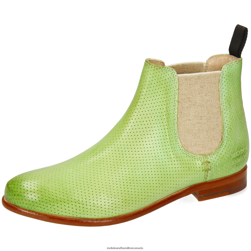 Women Melvin & Hamilton Green Selina 57 Ankle Boots P4V68P1057