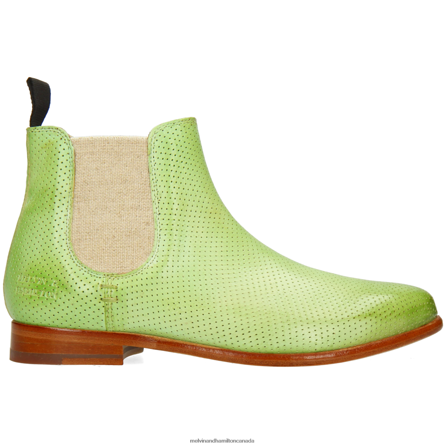 Women Melvin & Hamilton Green Selina 57 Ankle Boots P4V68P1057