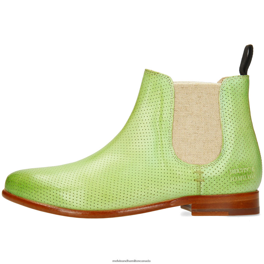 Women Melvin & Hamilton Green Selina 57 Ankle Boots P4V68P1057