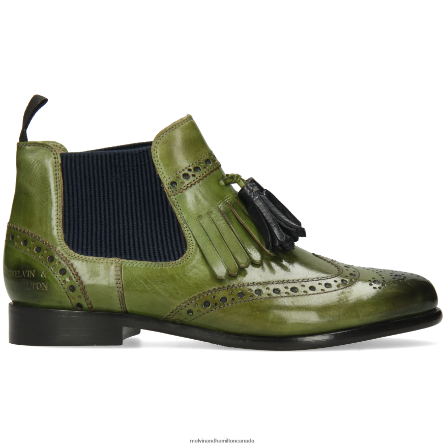 Women Melvin & Hamilton Green Selina 5 Ankle Boots P4V68P981