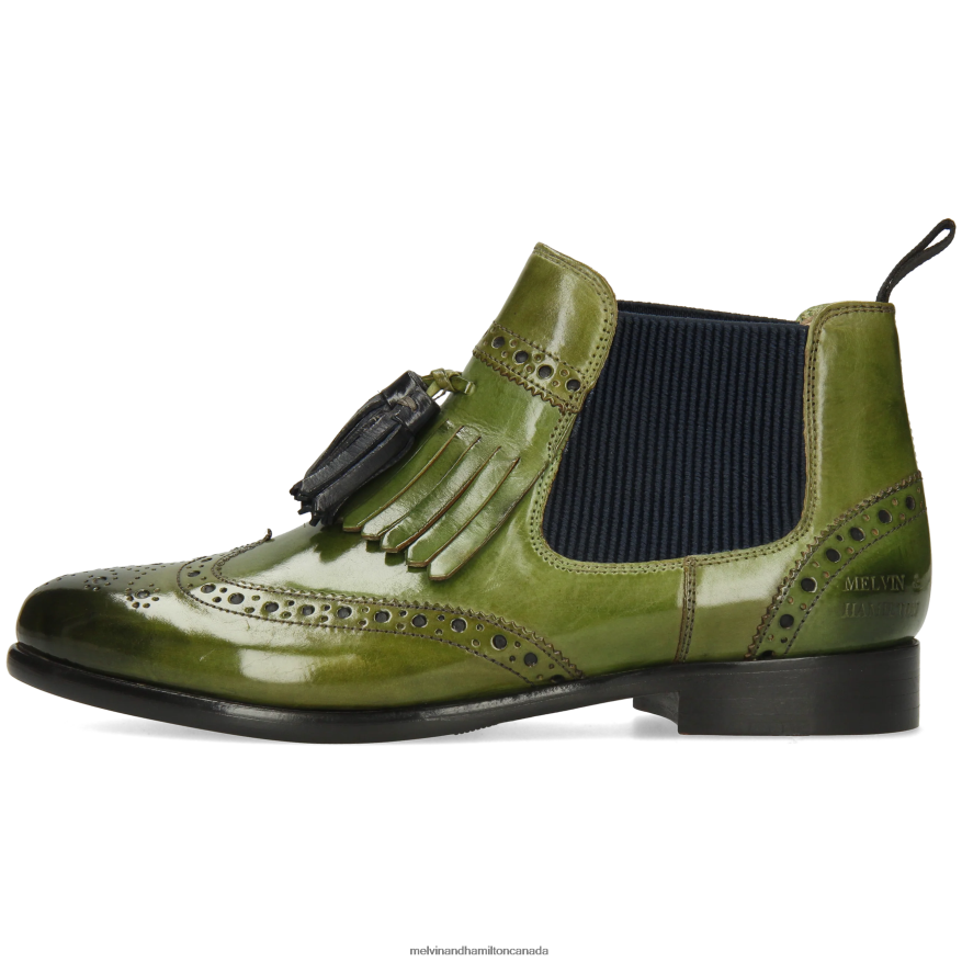 Women Melvin & Hamilton Green Selina 5 Ankle Boots P4V68P981
