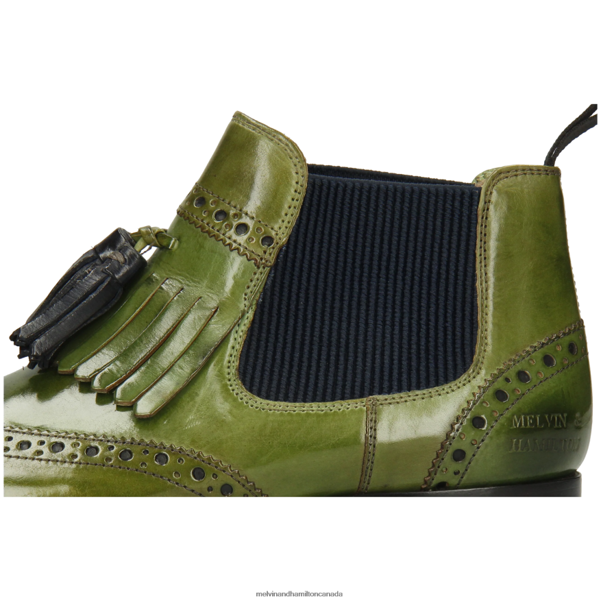 Women Melvin & Hamilton Green Selina 5 Ankle Boots P4V68P981