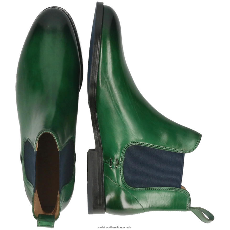 Women Melvin & Hamilton Green Susan 10 Ankle Boots P4V68P781
