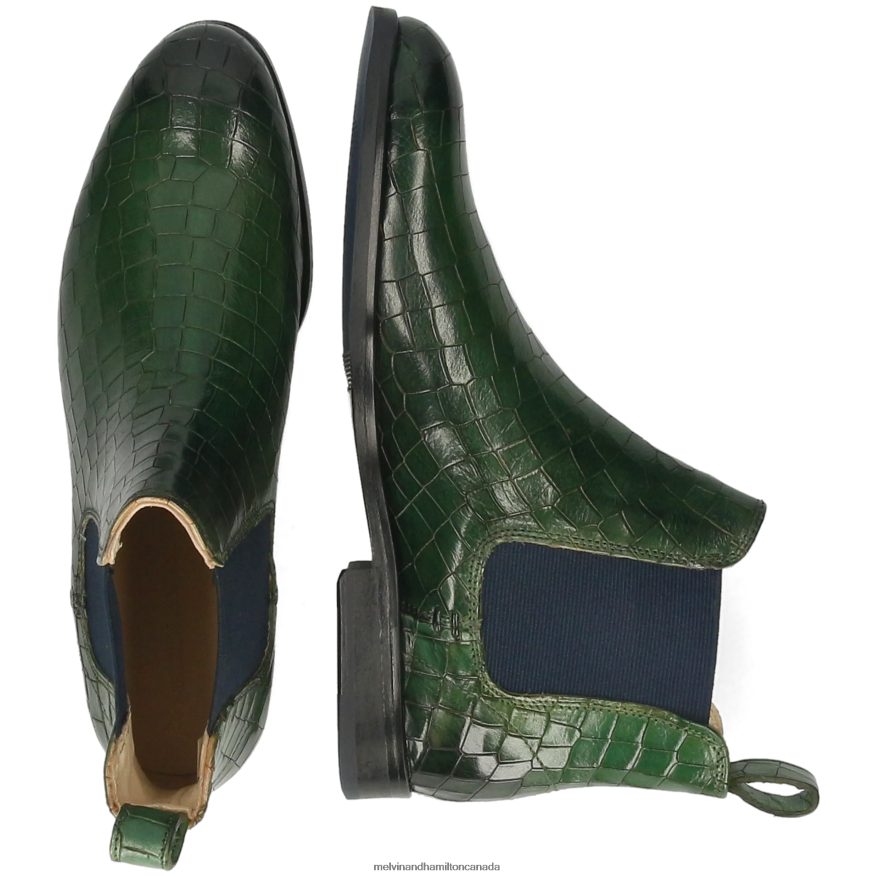 Women Melvin & Hamilton Green Susan 10 Ankle Boots P4V68P788