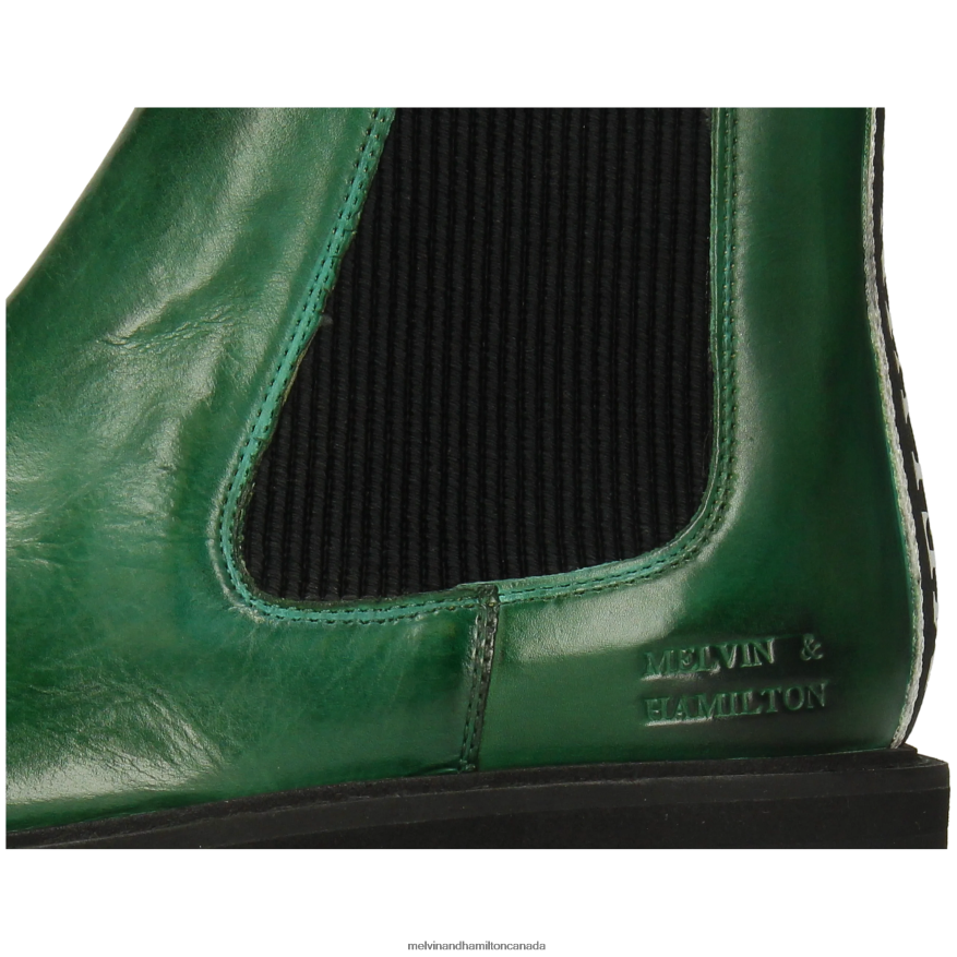 Women Melvin & Hamilton Green Sybill 6 Ankle Boots P4V68P825