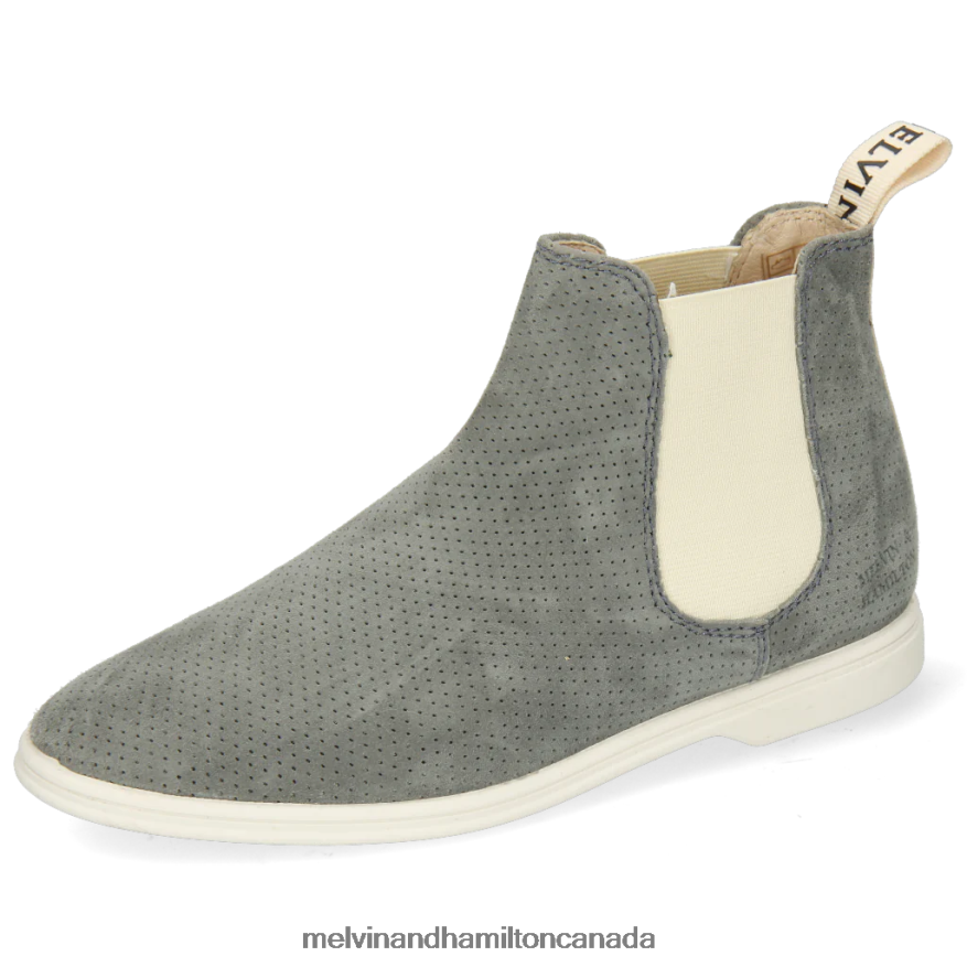 Women Melvin & Hamilton Grey Adley 2 Ankle Boots P4V68P1135