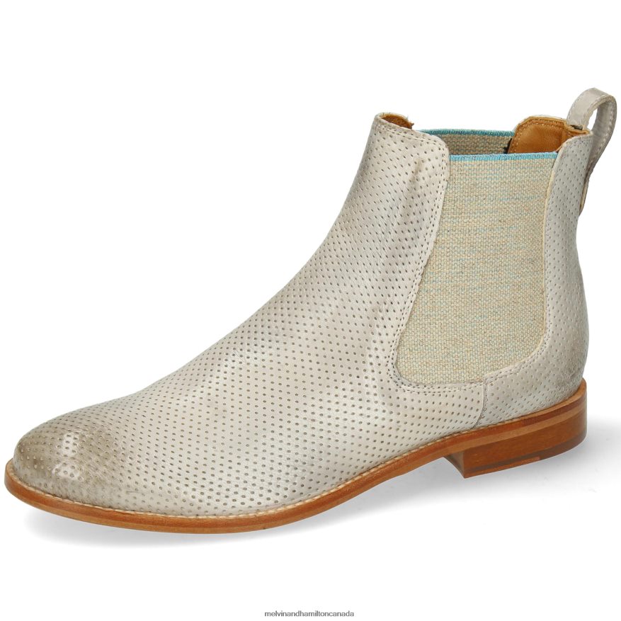 Women Melvin & Hamilton Grey Amelie 12 Ankle Boots P4V68P1032