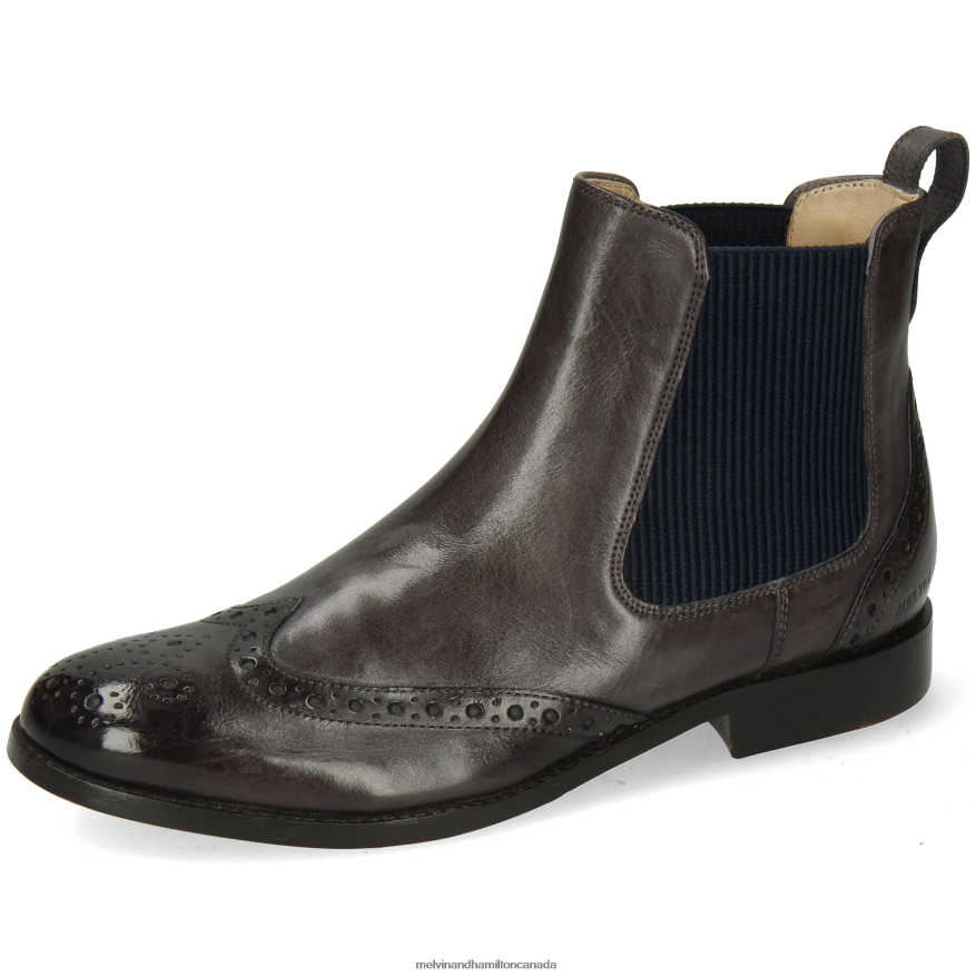 Women Melvin & Hamilton Grey Amelie 5 Ankle Boots P4V68P991