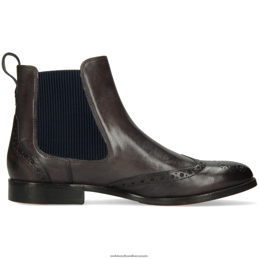 Women Melvin & Hamilton Grey Amelie 5 Ankle Boots P4V68P991